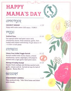 Mothers Day dinner specials